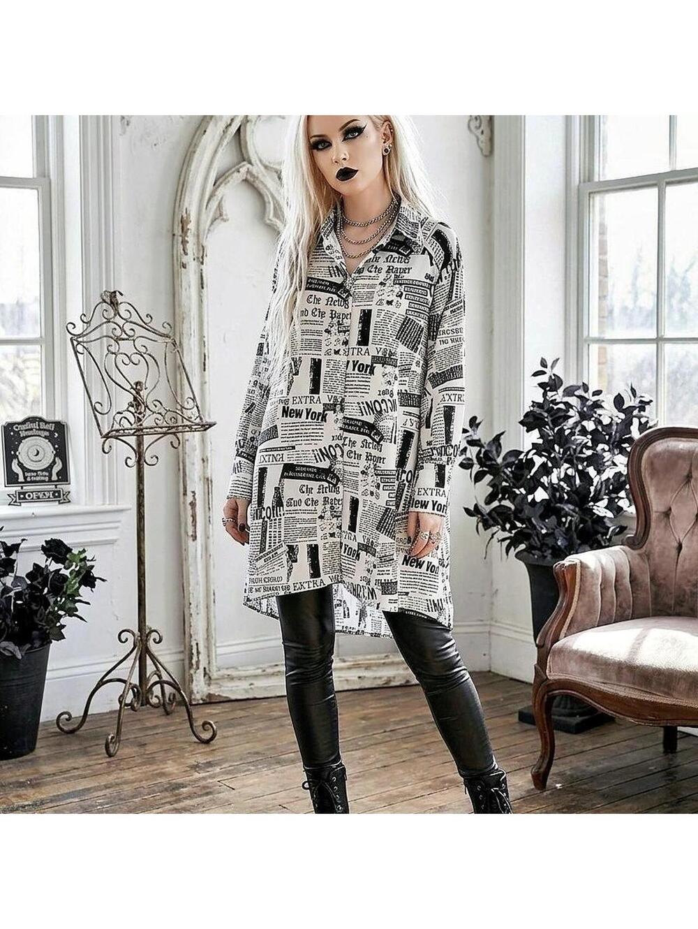 WOWO Newspaper blouse